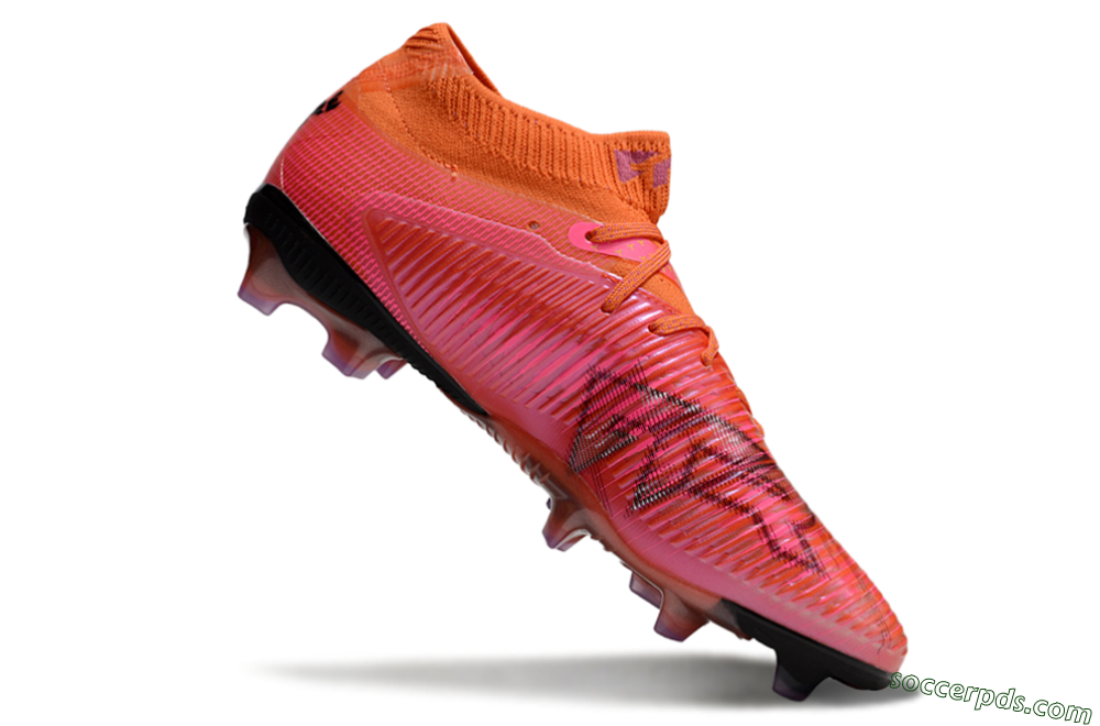 Puma Future 8 Ultimate FG Low-Tops Football Boots - Orange/Pink/Black 4