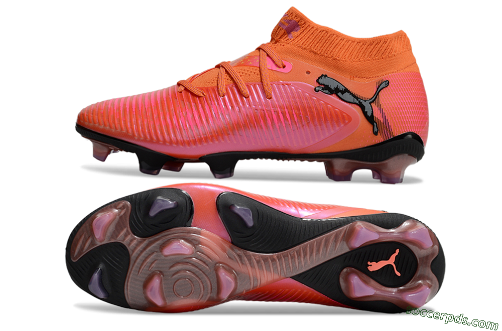 Puma Future 8 Ultimate FG Low-Tops Football Boots - Orange/Pink/Black 0