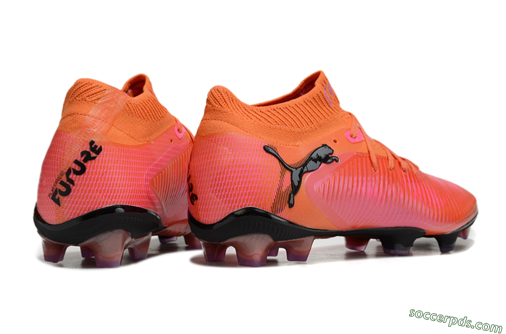 Puma Future 8 Ultimate FG Low-Tops Football Boots - Orange/Pink/Black 6