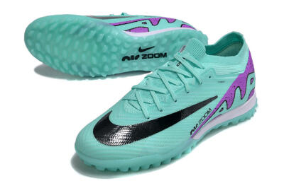 Nike Air Zoom Mercurial Vapor 16 Elite TF Low-Tops Football Shoes - Jade/Black/Purple