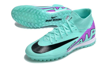 Nike Air Zoom Mercurial Superfly 10 Elite TF High-Tops Football Shoes - Jade/Black/Purple