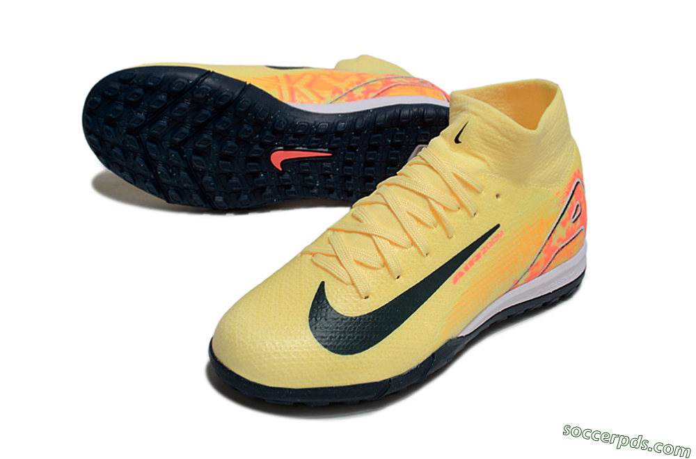Nike Air Zoom Mercurial Superfly 10 Elite TF High-Tops Football Shoes - Yellow/Black/Red 3