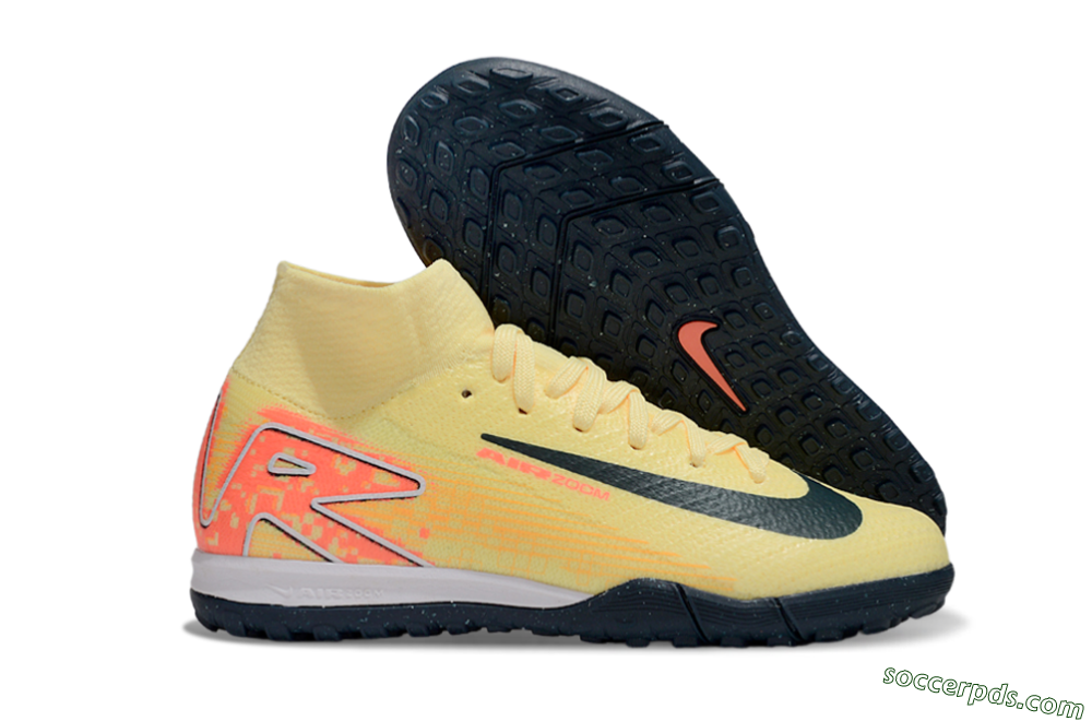 Nike Air Zoom Mercurial Superfly 10 Elite TF High-Tops Football Shoes - Yellow/Black/Red 1