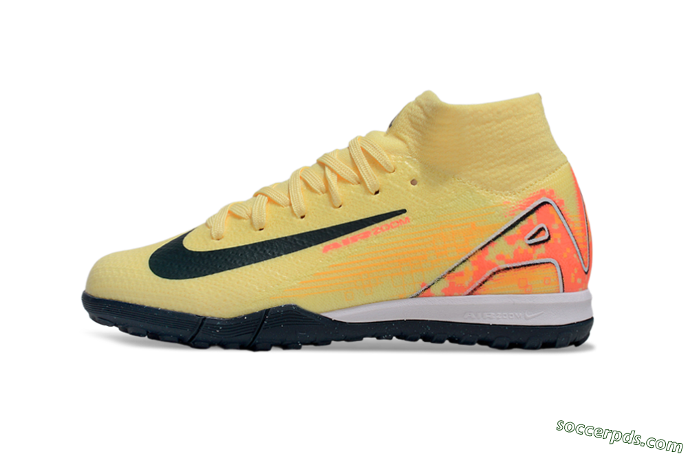 Nike Air Zoom Mercurial Superfly 10 Elite TF High-Tops Football Shoes - Yellow/Black/Red 2