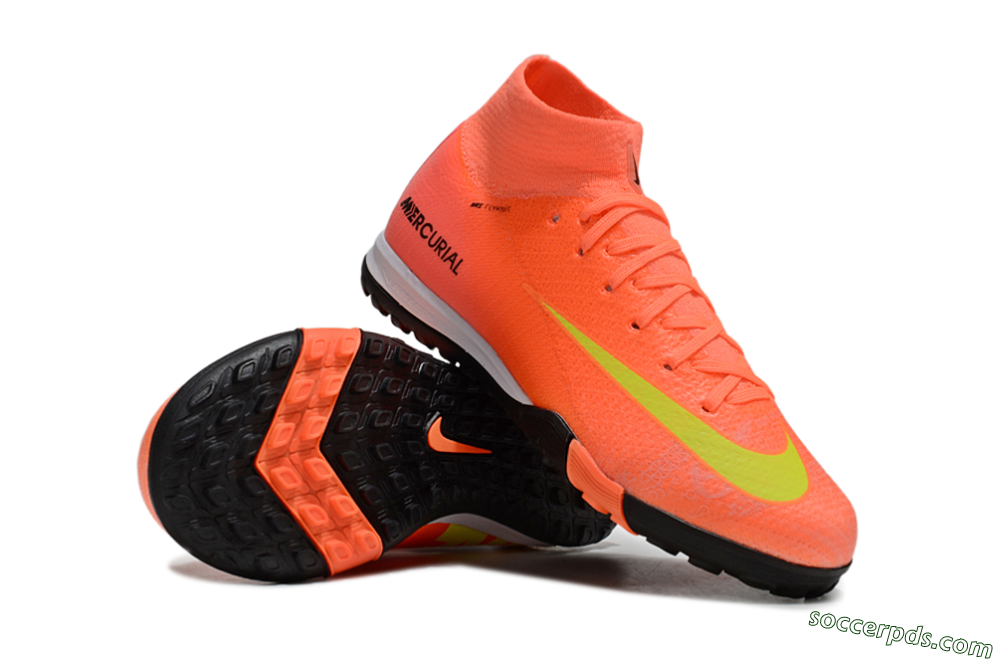 Nike Air Zoom Mercurial Superfly 10 Elite TF High-Tops Football Shoes - Red/Yellow/Black 0