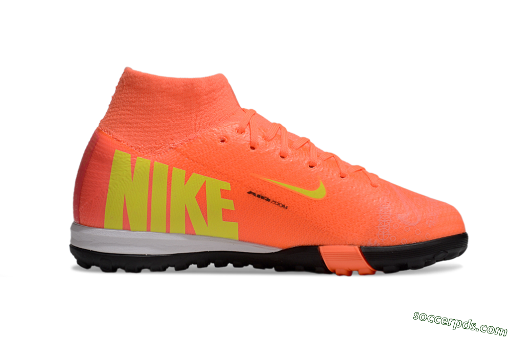 Nike Air Zoom Mercurial Superfly 10 Elite TF High-Tops Football Shoes - Red/Yellow/Black 4