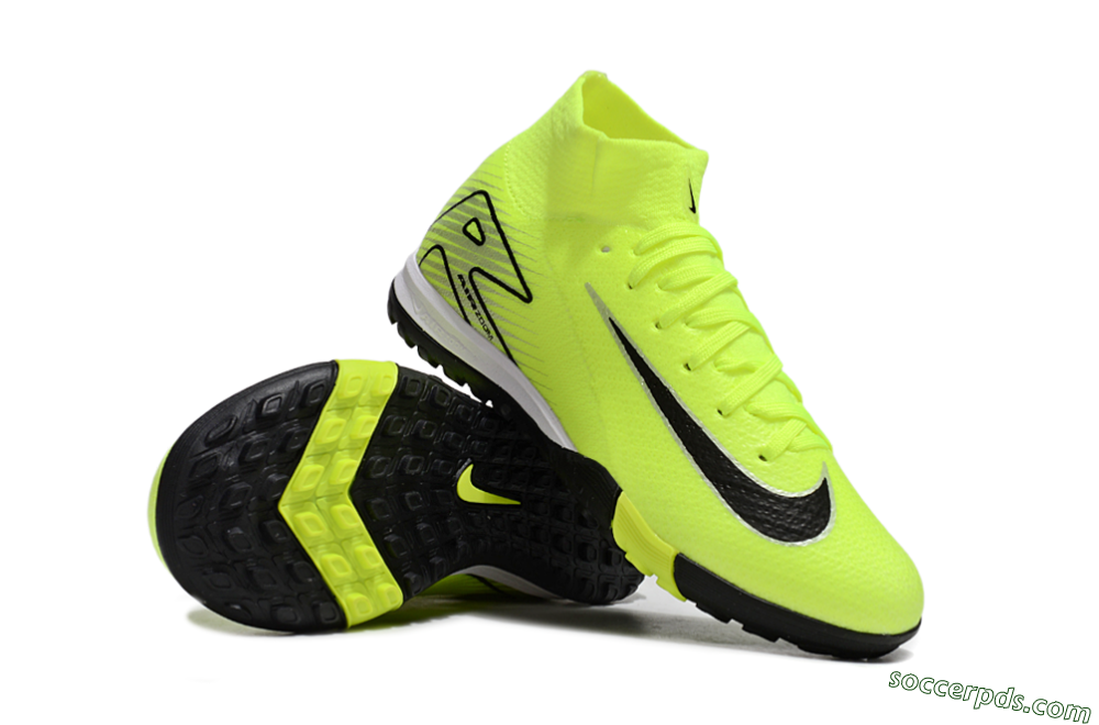 Nike Air Zoom Mercurial Superfly 10 Elite TF High-Tops Football Shoes - Yellow/Black/Silver 0