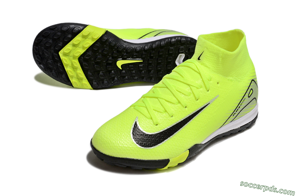 Nike Air Zoom Mercurial Superfly 10 Elite TF High-Tops Football Shoes - Yellow/Black/Silver 3
