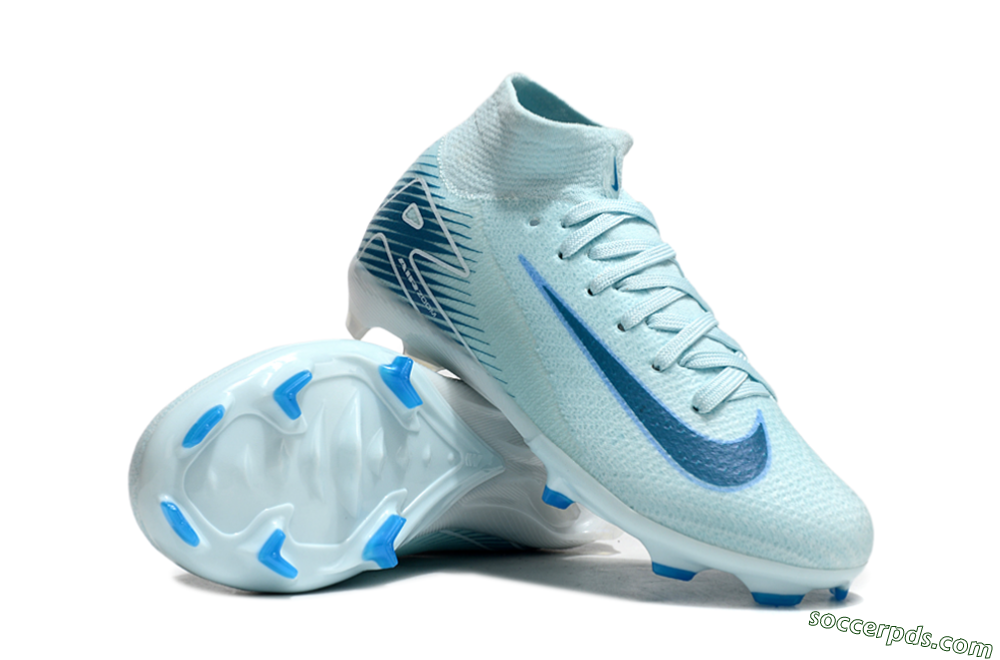 Nike Air Zoom Mercurial Superfly 10 Elite FG High-Tops Football Boots - Jade/Blue/White 0