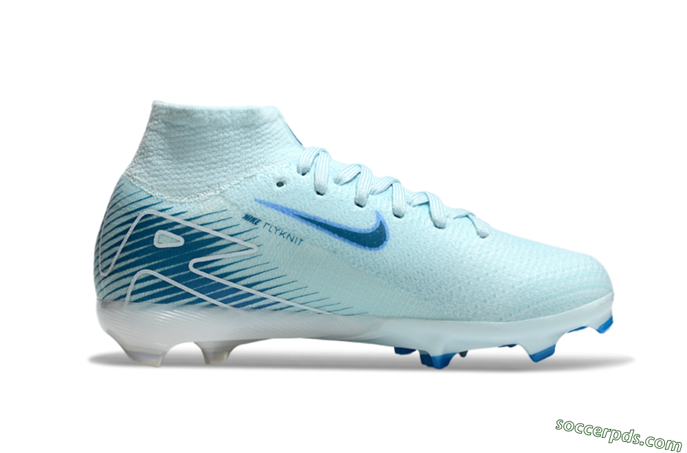 Nike Air Zoom Mercurial Superfly 10 Elite FG High-Tops Football Boots - Jade/Blue/White 4