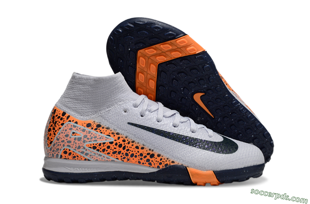 Nike Air Zoom Mercurial Superfly 10 Elite TF High-Tops Football Shoes - Grey/Black/Leopard 1