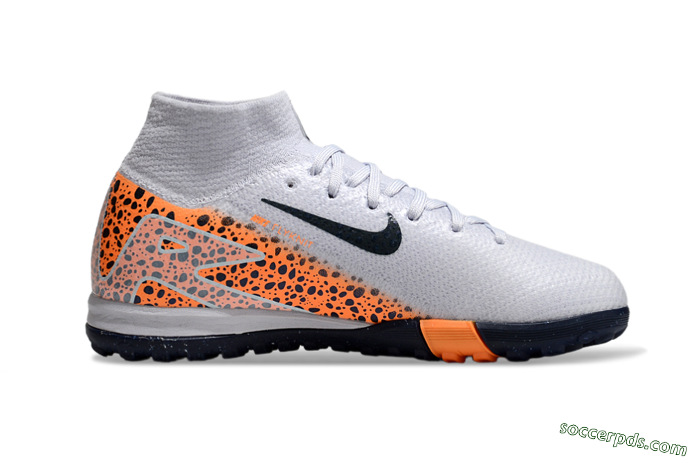 Nike Air Zoom Mercurial Superfly 10 Elite TF High-Tops Football Shoes - Grey/Black/Leopard 4