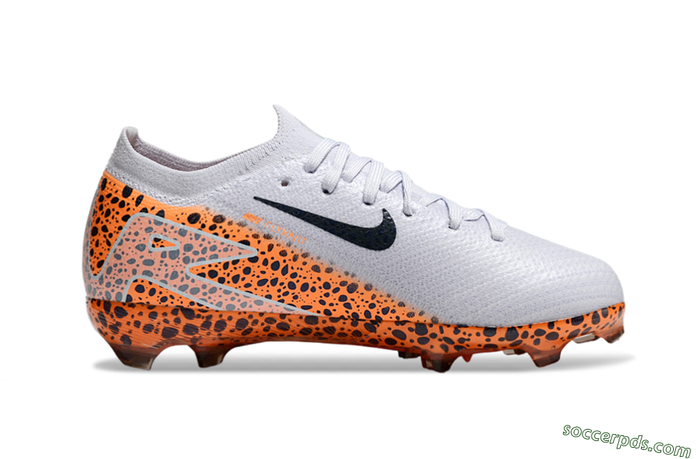 Nike Air Zoom Mercurial Vapor 16 Elite FG Low-Tops Football Boots - Grey/Black/Leopard 4