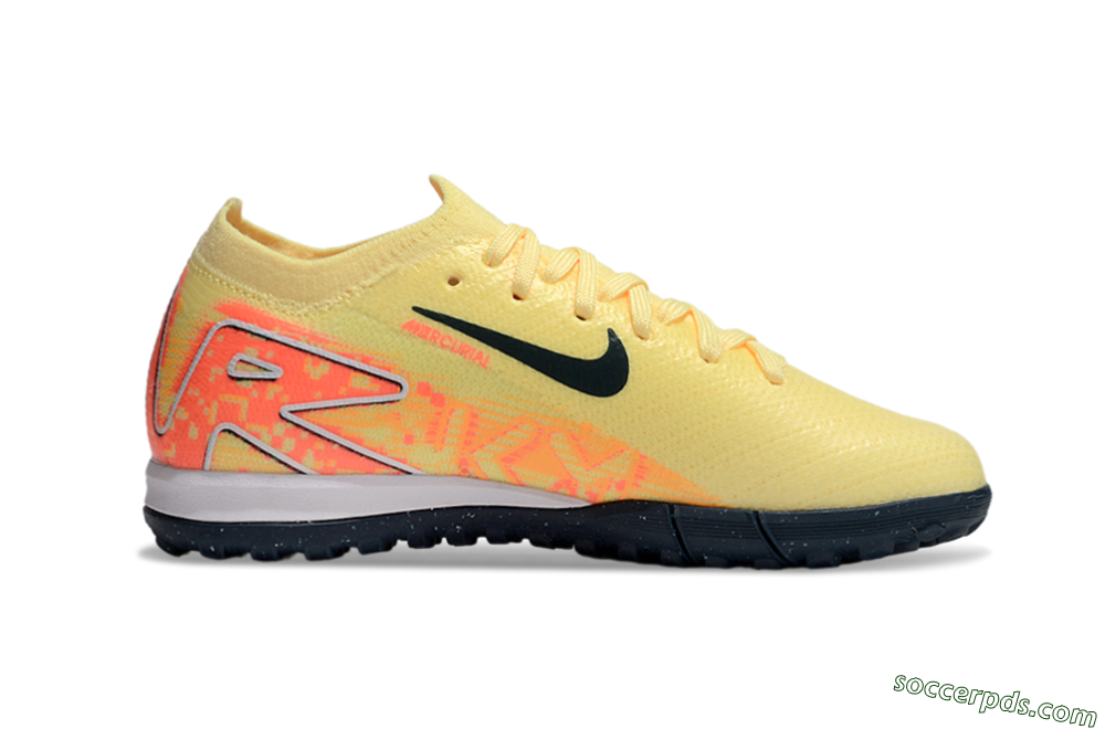 Nike Air Zoom Mercurial Vapor 16 Elite TF Low-Tops Football Shoes - Yellow/Black/Red 4