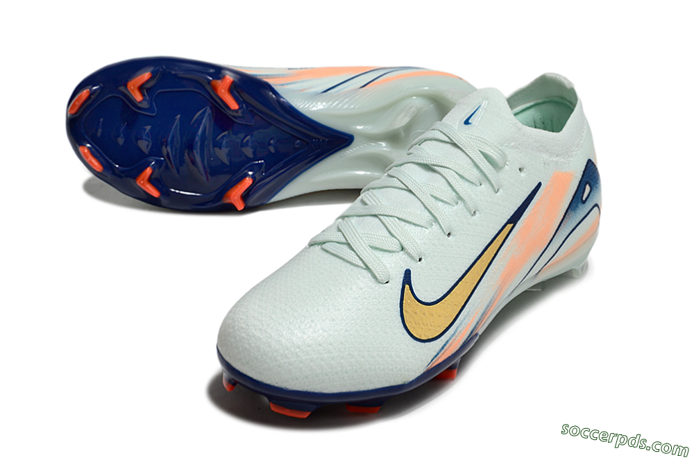 Nike Air Zoom Mercurial Vapor 16 Elite FG Low-Tops Football Boots - Jade/Blue/Gold 3
