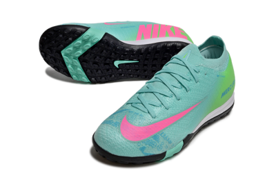Nike Air Zoom Mercurial Vapor 16 Elite TF Low-Tops Football Shoes - Jade/Yellow/Pink