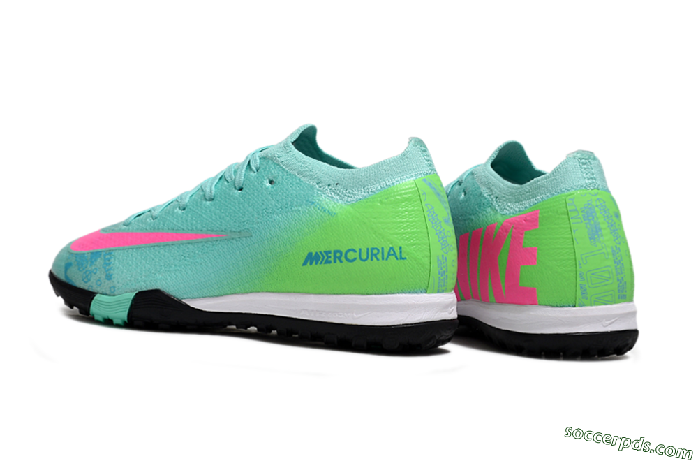 Nike Air Zoom Mercurial Vapor 16 Elite TF Low-Tops Football Shoes - Jade/Yellow/Pink 5