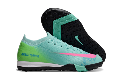 Nike Air Zoom Mercurial Vapor 16 Elite TF Low-Tops Football Shoes - Jade/Yellow/Pink