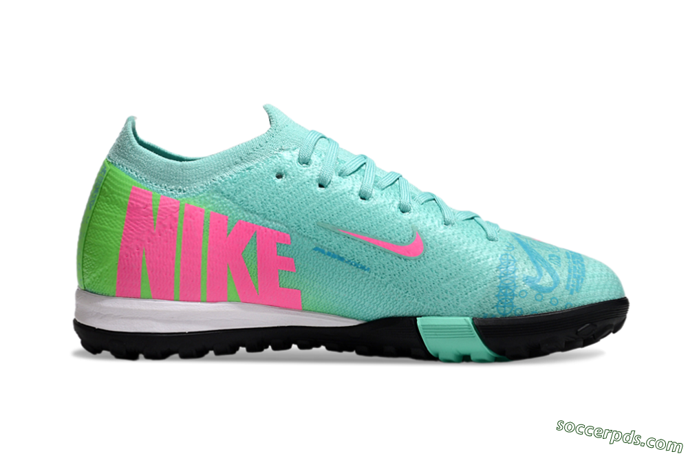 Nike Air Zoom Mercurial Vapor 16 Elite TF Low-Tops Football Shoes - Jade/Yellow/Pink 4