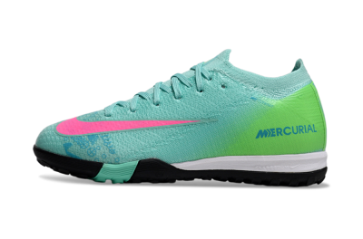 Nike Air Zoom Mercurial Vapor 16 Elite TF Low-Tops Football Shoes - Jade/Yellow/Pink