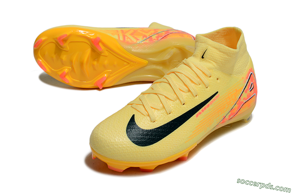 Nike Air Zoom Mercurial Superfly 10 Elite FG High-Tops Football Boots - Yellow/Black/Red 3
