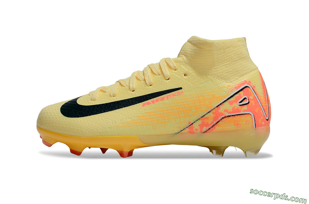 Nike Air Zoom Mercurial Superfly 10 Elite FG High-Tops Football Boots - Yellow/Black/Red 2