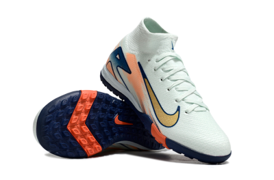 Nike Air Zoom Mercurial Superfly 10 Elite TF High-Tops Football Shoes - Jade/Gold/Blue