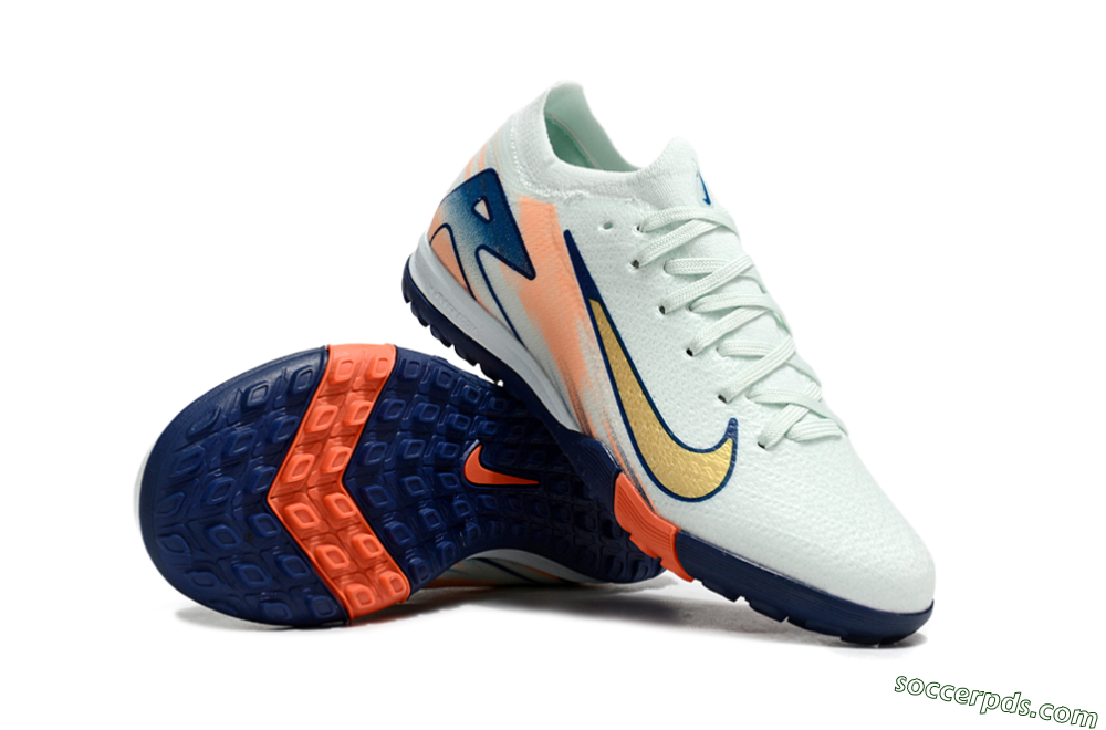 Nike Air Zoom Mercurial Vapor 16 Elite TF Low-Tops Football Shoes - Jade/Blue/Gold 0