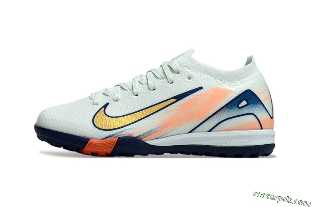 Nike Air Zoom Mercurial Vapor 16 Elite TF Low-Tops Football Shoes - Jade/Blue/Gold 2