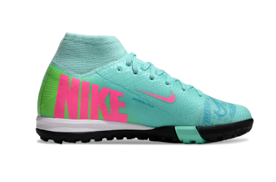 Nike Air Zoom Mercurial Superfly 10 Elite TF High-Tops Football Shoes - Jade/Pink/Yellow