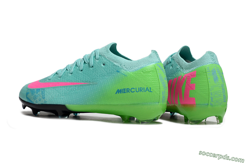 Nike Air Zoom Mercurial Vapor 16 Elite FG Low-Tops Football Boots - Jade/Yellow/Pink 5