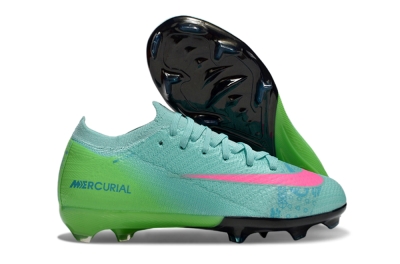 Nike Air Zoom Mercurial Vapor 16 Elite FG Low-Tops Football Boots - Jade/Yellow/Pink