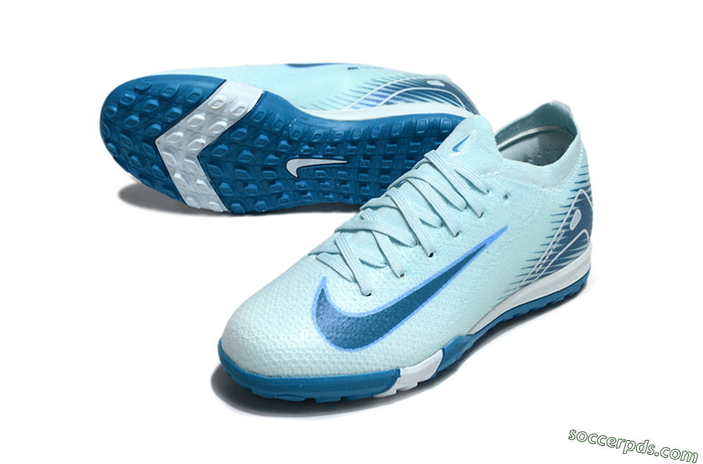 Nike Air Zoom Mercurial Vapor 16 Elite TF Low-Tops Football Shoes - Jade/Blue 3