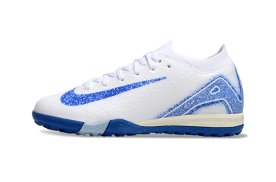 Nike Air Zoom Mercurial Vapor 16 Elite TF Low-Tops Football Shoes - White/Blue