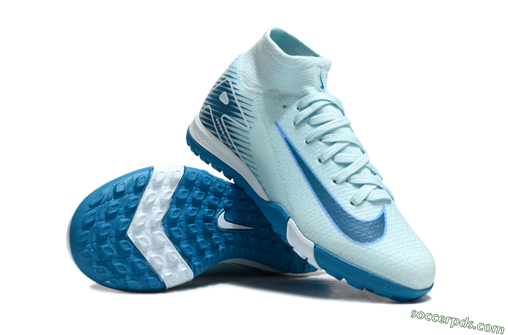 Nike Air Zoom Mercurial Superfly 10 Elite TF High-Tops Football Shoes - Jade/Blue 0