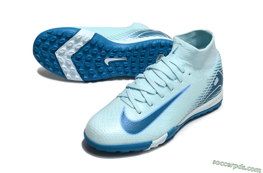 Nike Air Zoom Mercurial Superfly 10 Elite TF High-Tops Football Shoes - Jade/Blue 3