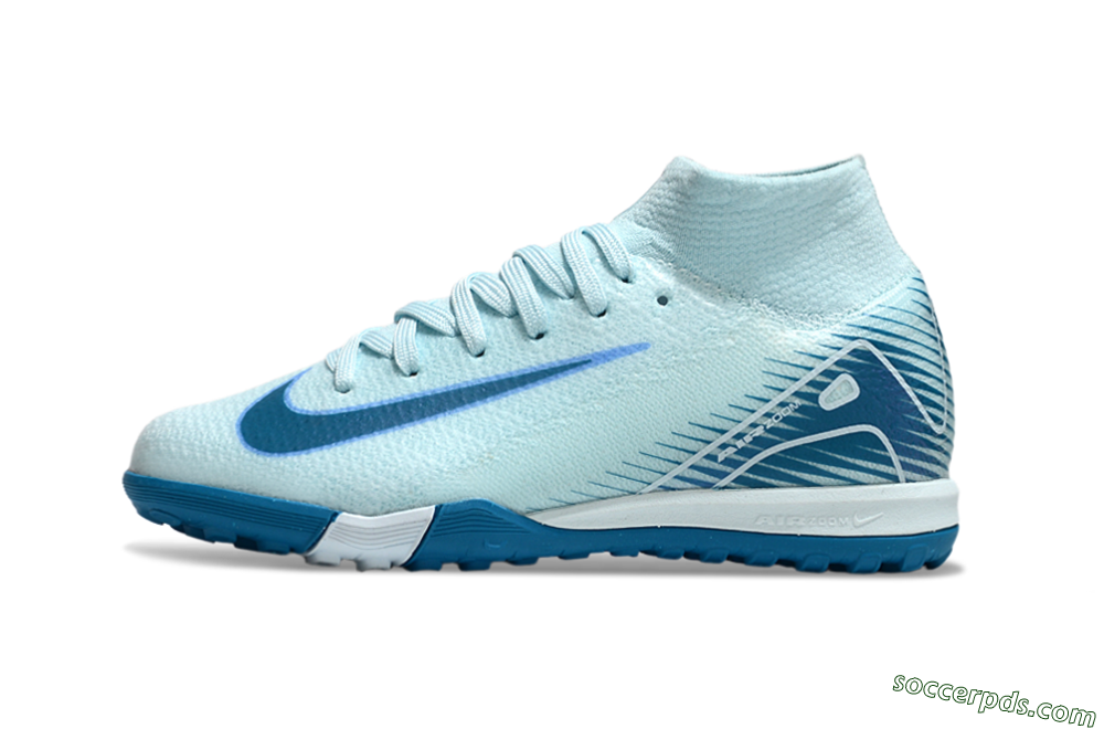 Nike Air Zoom Mercurial Superfly 10 Elite TF High-Tops Football Shoes - Jade/Blue 2
