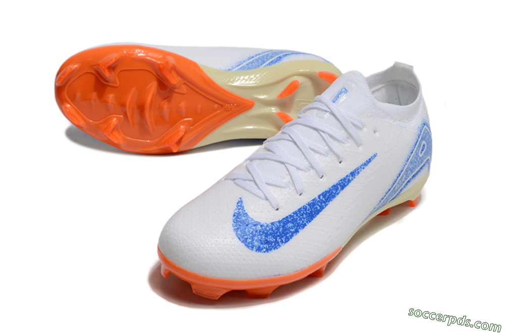 Nike Air Zoom Mercurial Vapor 16 Elite FG Low-Tops Football Boots - White/Blue/Red 3