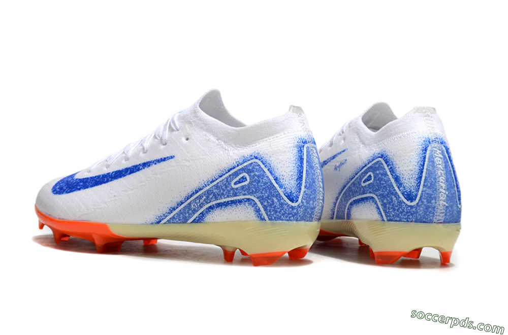 Nike Air Zoom Mercurial Vapor 16 Elite FG Low-Tops Football Boots - White/Blue/Red 5