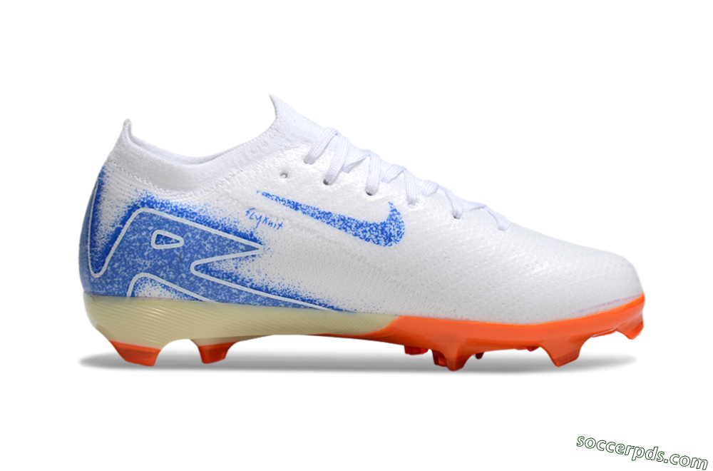 Nike Air Zoom Mercurial Vapor 16 Elite FG Low-Tops Football Boots - White/Blue/Red 4