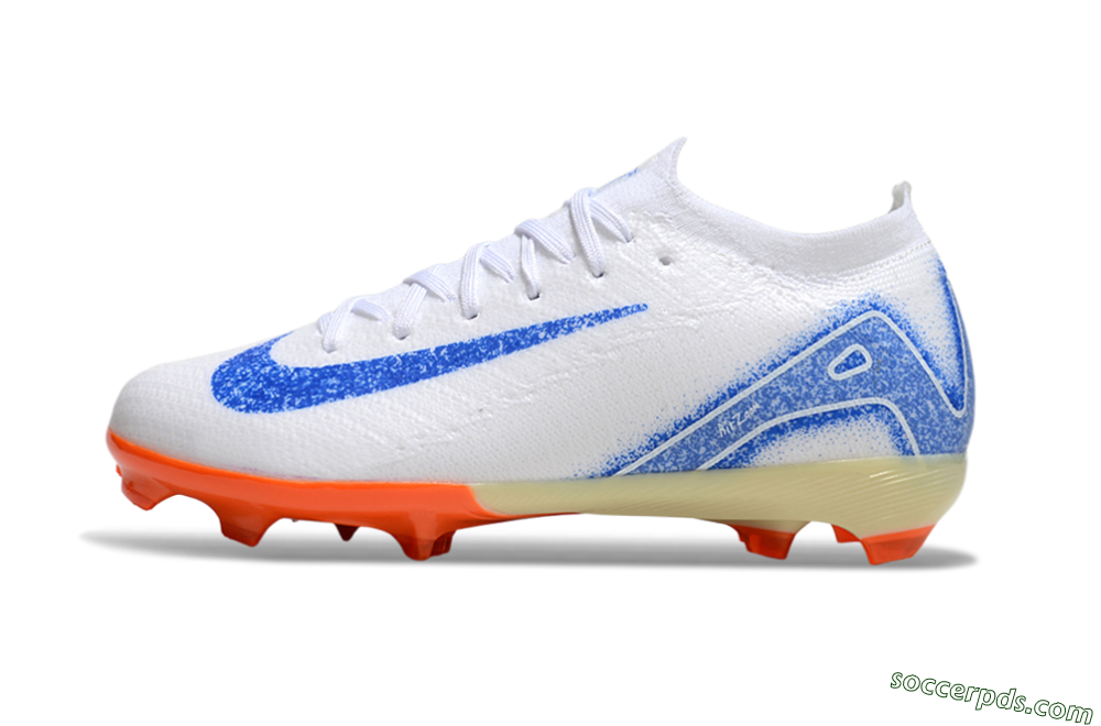 Nike Air Zoom Mercurial Vapor 16 Elite FG Low-Tops Football Boots - White/Blue/Red 2