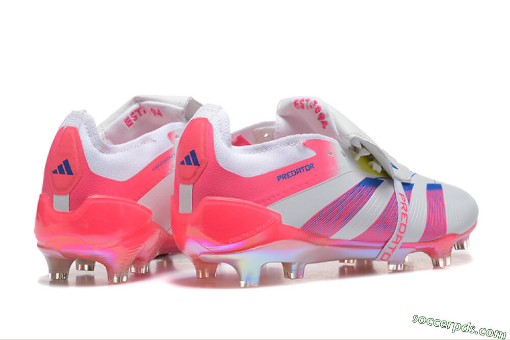 Adidas Predator 25 Elite Foldover Tongue FG Low-Tops Football Boots - White/Red/Blue 9