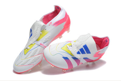 Adidas Predator 25 Elite Foldover Tongue FG Low-Tops Football Boots - White/Red/Blue