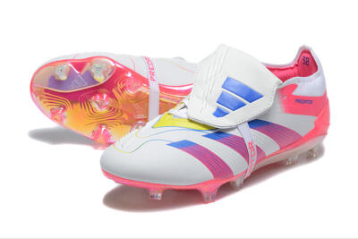 Adidas Predator 25 Elite Foldover Tongue FG Low-Tops Football Boots - White/Red/Blue