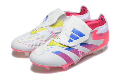 Adidas Predator 25 Elite Foldover Tongue FG Low-Tops Football Boots - White/Red/Blue