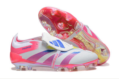 Adidas Predator 25 Elite Foldover Tongue FG Low-Tops Football Boots - White/Red/Blue