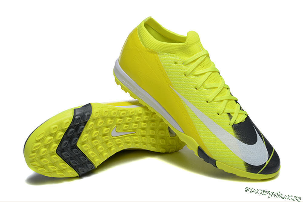 Nike Air Zoom Mercurial Vapor 16 Elite TF Low-Tops Football Shoes - Yellow/Black/White 4