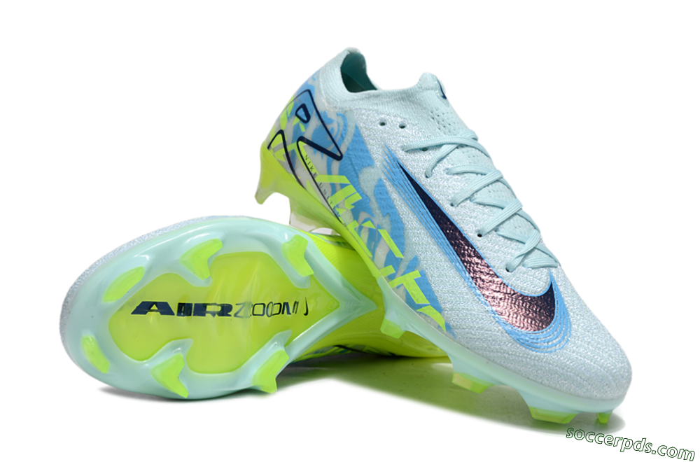 Nike Air Zoom Mercurial Vapor 16 Elite FG Low-Tops Football Boots - Jade/Blue/Yellow 3