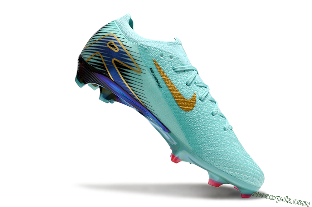 Nike Air Zoom Mercurial Vapor 16 Elite FG Low-Tops Football Boots - Jade/Gold/Blue 4