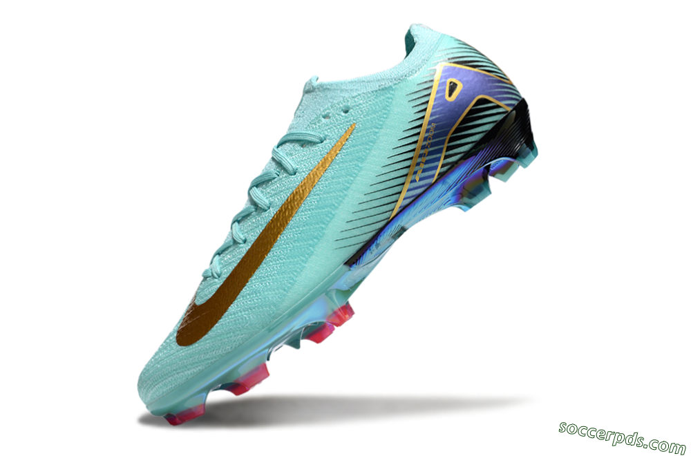 Nike Air Zoom Mercurial Vapor 16 Elite FG Low-Tops Football Boots - Jade/Gold/Blue 5